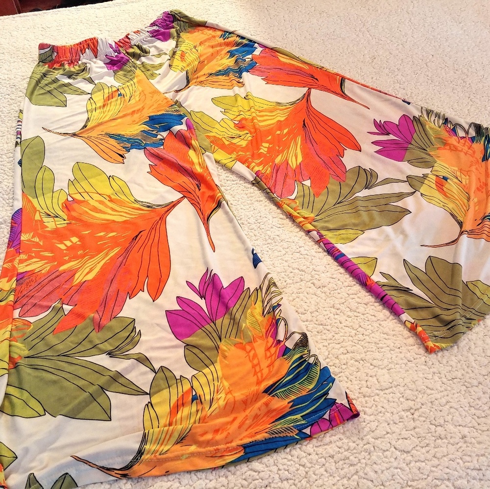 Floral Casual Pants KU2 Kokomo Wide Legged Pants